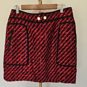 Etcetera‎ Red and Black Mini Skirt